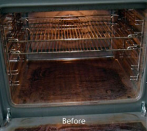 This is a single oven before cleaning